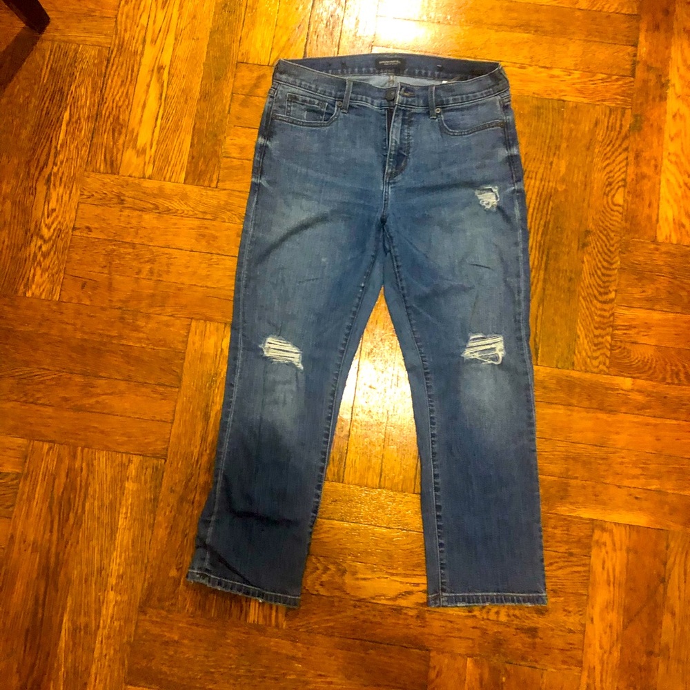 Banana Republic cropped distressed Girlfriend Jean